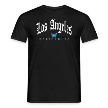 Los Angeles, Californie - T-shirt homme - noir - Devant - AI Model Male 178 light (178cm)