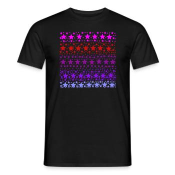 Sterne rot rosa lila lavendel Geschenkidee - Männer T-Shirt - Schwarz - Vorne - AI Model Male 178 light (178cm)