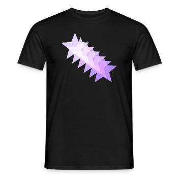 Sterne rosa lila pink Geschenkidee Muster - Männer T-Shirt - Schwarz - Vorne - AI Model Male 178 light (178cm)