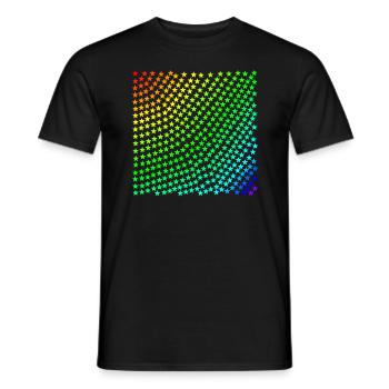 Stern Sterne Regenbogen bunt Geschenkidee - Männer T-Shirt - Schwarz - Vorne - AI Model Male 178 light (178cm)