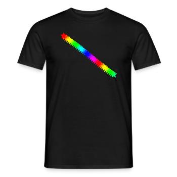 Sterne bunt Regenbogen Geschenkidee - Männer T-Shirt - Schwarz - Vorne - AI Model Male 178 light (178cm)