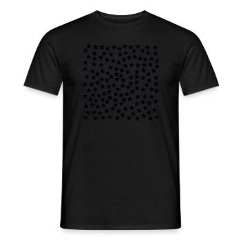 Idée cadeau étoile noire - T-shirt homme - noir - Devant - AI Model Male 178 light (178cm)