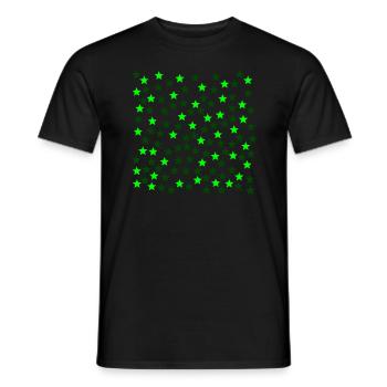 Étoiles vertes Idée cadeau vert vert clair vert foncé - T-shirt homme - noir - Devant - AI Model Male 178 light (178cm)