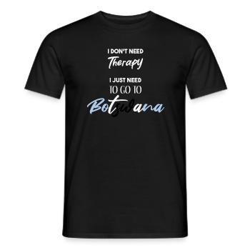 Botswana Geschenkidee botswanisch lustig Therapie - Männer T-Shirt - Schwarz - Vorne - AI Model Male 178 light (178cm)