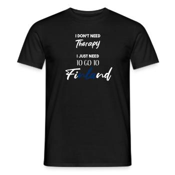 Finnland Geschenkidee finnische Flagge lustig - Männer T-Shirt - Schwarz - Vorne - AI Model Male 178 light (178cm)