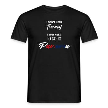 Panama Idée Cadeau Drôle Dicton Thérapie Humour - T-shirt homme - noir - Devant - AI Model Male 178 light (178cm)
