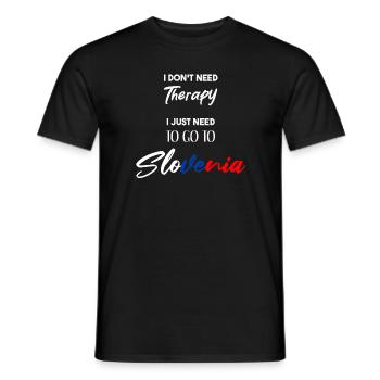 Slovénie Idée cadeau Drôle Dicton Slovénie - T-shirt homme - noir - Devant - AI Model Male 178 light (178cm)