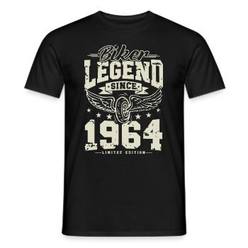 Biker Legende seit 1964 - Männer T-Shirt - Schwarz - Vorne - AI Model Male 178 light (178cm)