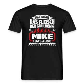 MIKE - Grill - Männer T-Shirt - Schwarz - Vorne - AI Model Male 178 light (178cm)