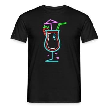 Cocktail Party Holiday Nights Neon Drink Party - Men's T-Shirt - black - Front - AI Model Male 178 light (178cm)