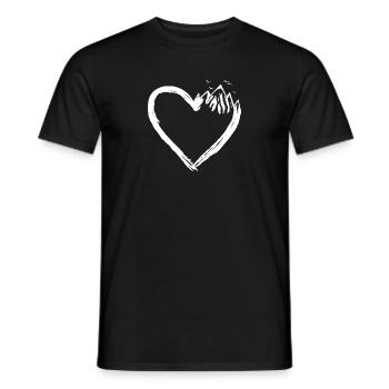 Ich liebe Berge - Männer T-Shirt - Schwarz - Vorne - AI Model Male 178 light (178cm)