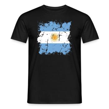 Argentina Flag South America Argentine Flag - Men's T-Shirt - black - Front - AI Model Male 178 light (178cm)