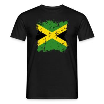 Drapeau jamaïcain Drapeau jamaïcain Jamaïque Vintage - T-shirt homme - noir - Devant - AI Model Male 178 light (178cm)