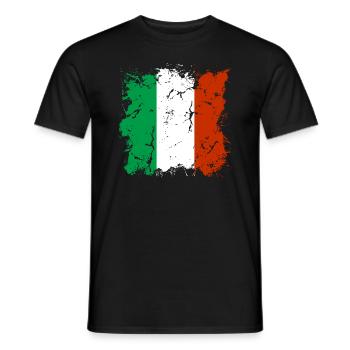 Italie Drapeau Vintage Drapeau Italien Occasion Look - T-shirt homme - noir - Devant - AI Model Male 178 light (178cm)