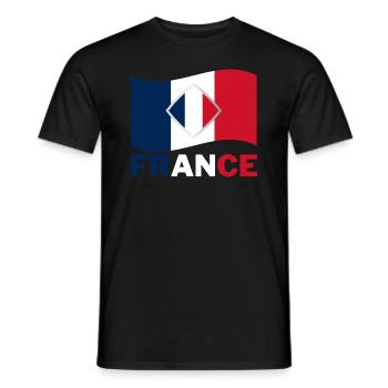 Football jersey France I Football Francis flag - Men's T-Shirt - black - Front - AI Model Male 178 light (178cm)