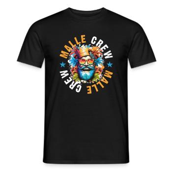 Malle Crew König Mallorca Team Urlaub - Männer T-Shirt - Schwarz - Vorne - AI Model Male 178 light (178cm)