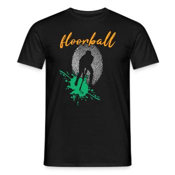 Floorball Floorball FLOORBALL PLAYER Floorballer - Men's T-Shirt - black - Front - AI Model Male 178 light (178cm)