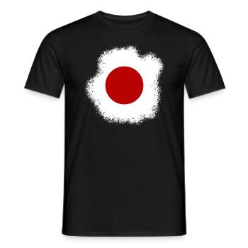 Drapeau du Japon utilisé Look Nihon drapeau japonais - T-shirt homme - noir - Devant - AI Model Male 178 light (178cm)
