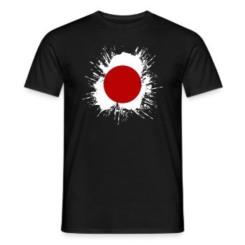 Japan Flagge Used Look Nihon Japanische Fahne - Männer T-Shirt - Schwarz - Vorne - AI Model Male 178 light (178cm)