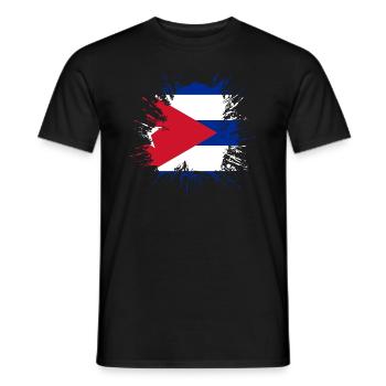 Cuba Drapeau Caraïbes Vacances Cuba Voyage La Havane - T-shirt homme - noir - Devant - AI Model Male 178 light (178cm)