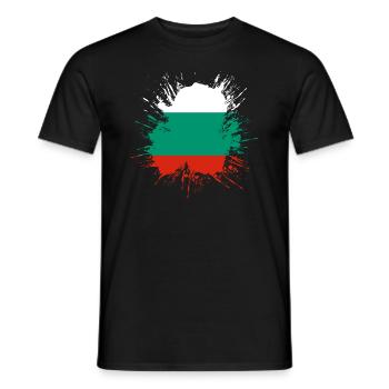 Bulgaria Flag Bulgarian Flag Golden Sands - Men's T-Shirt - black - Front - AI Model Male 178 light (178cm)