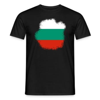 Drapeau bulgare Drapeau bulgare Sables d’or - T-shirt homme - noir - Devant - AI Model Male 178 light (178cm)
