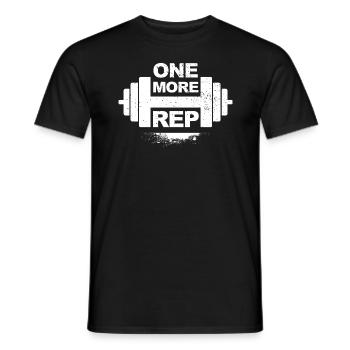 One More Rep - white - Men's T-Shirt - black - Front - AI Model Male 178 light (178cm)
