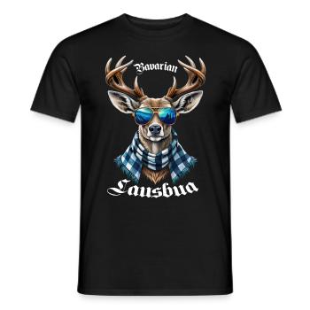 Bayrischer Lausbua Trachtenshirt - Männer T-Shirt - Schwarz - Vorne - AI Model Male 178 light (178cm)