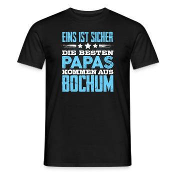 BOCHUM - Papa - Männer T-Shirt - Schwarz - Vorne - AI Model Male 178 light (178cm)