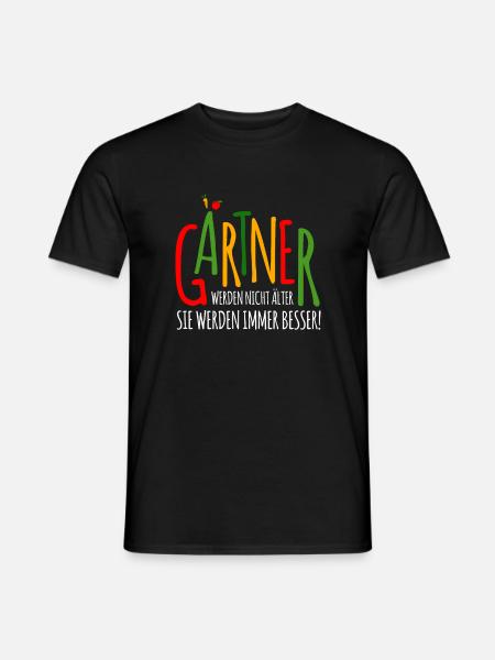 lustiges Gärtner Shirt - Geschenk für Gärtner - Männer T-Shirt - Schwarz