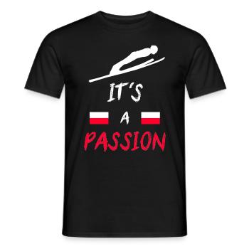 Skispringen geburtstag Geschenk Spruch Skifliegen - Männer T-Shirt - Schwarz - Vorne - AI Model Male 178 light (178cm)