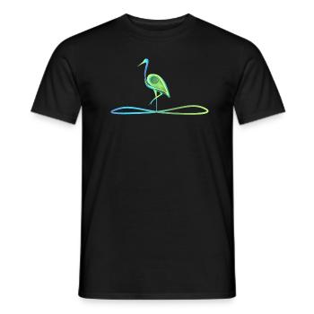Celtic Heron - Men's T-Shirt - black - Front - AI Model Male 178 light (178cm)