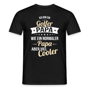 Golfer dad like a normal dad but much cooler - Men's T-Shirt - black - Front - AI Model Male 178 light (178cm)