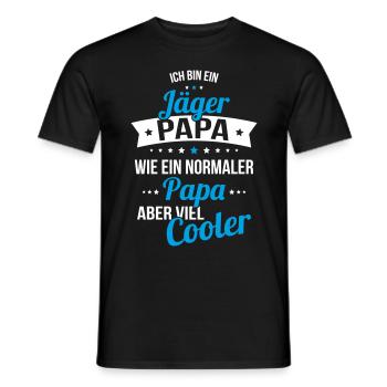 Hunter dad like a normal dad but much cooler - Men's T-Shirt - black - Front - AI Model Male 178 light (178cm)
