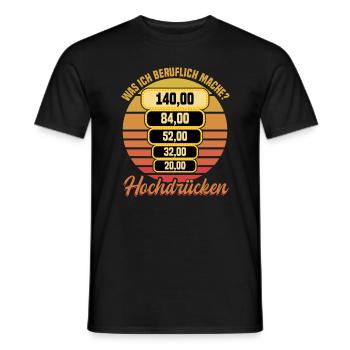 Spielothek Spielhalle Mein Beruf - Hochdrücken - Männer T-Shirt - Schwarz - Vorne - AI Model Male 178 light (178cm)