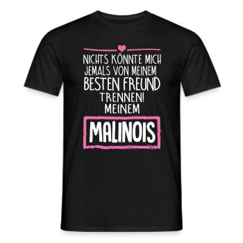 Malinois Hund Geschenk T-Shirt Bester Freund - Männer T-Shirt - Schwarz - Vorne - AI Model Male 178 light (178cm)