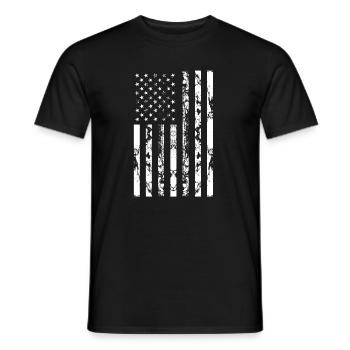 Etats-Unis drapeau fier Patriot America - T-shirt homme - noir - Devant - AI Model Male 178 light (178cm)
