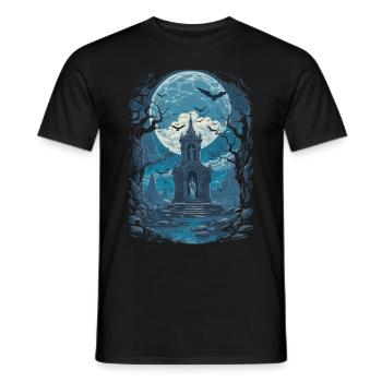 Gruseliges Halloween Design - Männer T-Shirt - Schwarz - Vorne - AI Model Male 178 light (178cm)