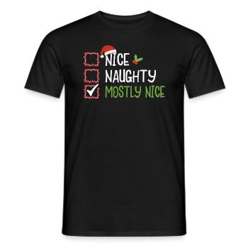 Humour de Noël Drôle Agréable Coquine Surtout Agréable - T-shirt homme - noir - Devant - AI Model Male 178 light (178cm)