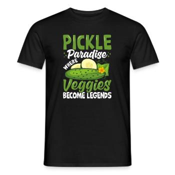 Pickle paradise- Gurken Geschenk - Männer T-Shirt - Schwarz - Vorne - AI Model Male 178 light (178cm)