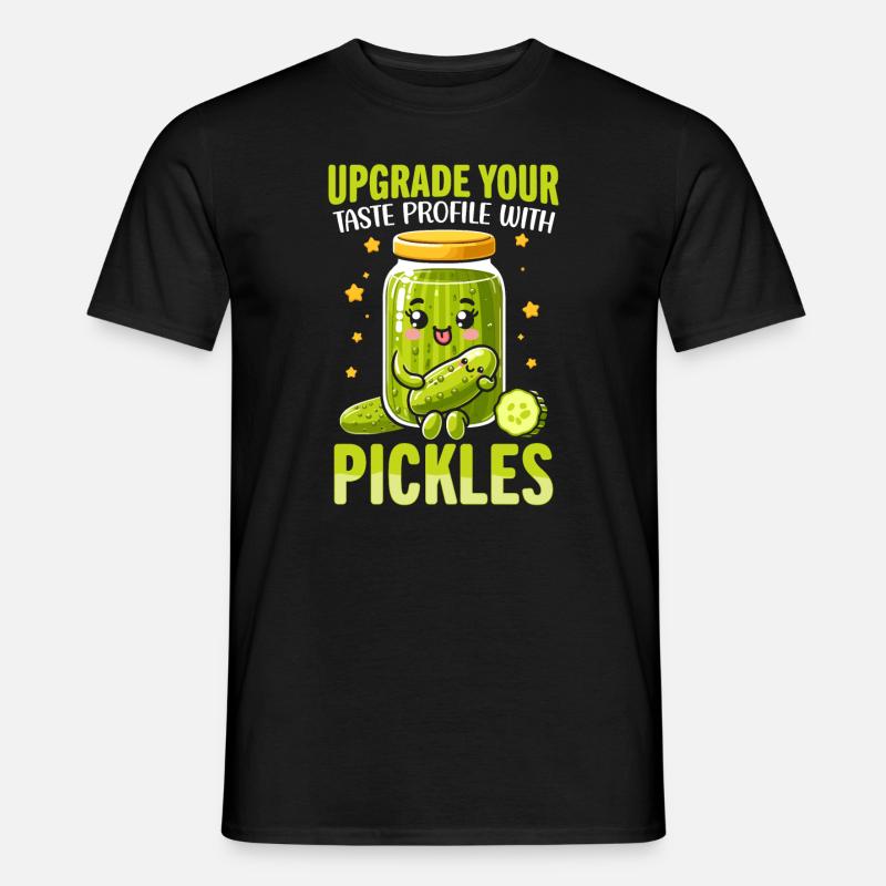 pickles- Gurken Geschenke, Gurken Tshirt - Männer T-Shirt - Schwarz