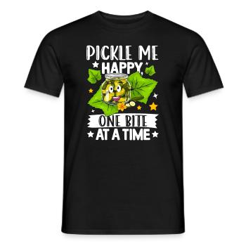 pickles- Gurken Geschenke, Gurken Tshirt - Männer T-Shirt - Schwarz - Vorne - AI Model Male 178 light (178cm)