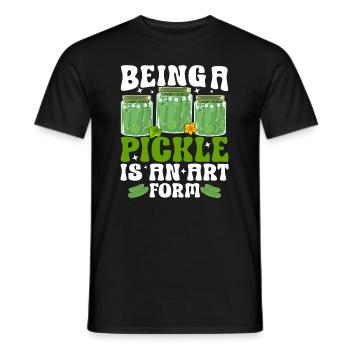 Being a pickle is an art form- Gurken Tshirt - Männer T-Shirt - Schwarz - Vorne - AI Model Male 178 light (178cm)