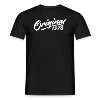 Original 1978 Birthday Gift 1978 - Men's T-Shirt - black - Front - AI Model Male 178 light (178cm)