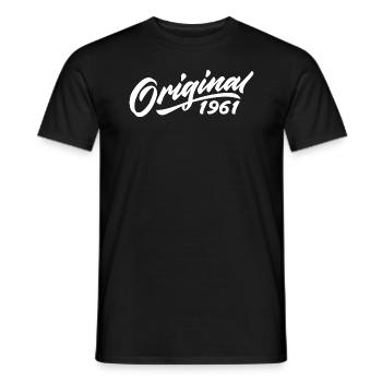 Original 1961 Birthday Gift 1961 - Men's T-Shirt - black - Front - AI Model Male 178 light (178cm)