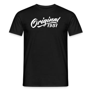 Original 1951 Geburtstagsgeschenk 1951 - Männer T-Shirt - Schwarz - Vorne - AI Model Male 178 light (178cm)