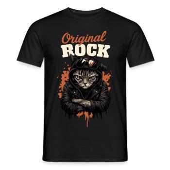 Cooler Kater - Männer T-Shirt - Schwarz - Vorne - AI Model Male 178 light (178cm)