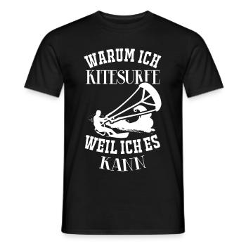 Kitesurfen - Warum ich Kitesurfe... - Männer T-Shirt - Schwarz - Vorne - AI Model Male 178 light (178cm)