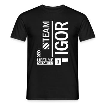 Name Igor - Männer T-Shirt - Schwarz - Vorne - AI Model Male 178 light (178cm)