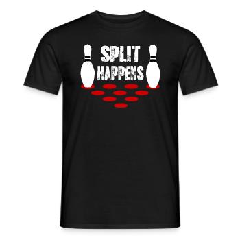 Split Happens white - Men's T-Shirt - black - Front - AI Model Male 178 light (178cm)